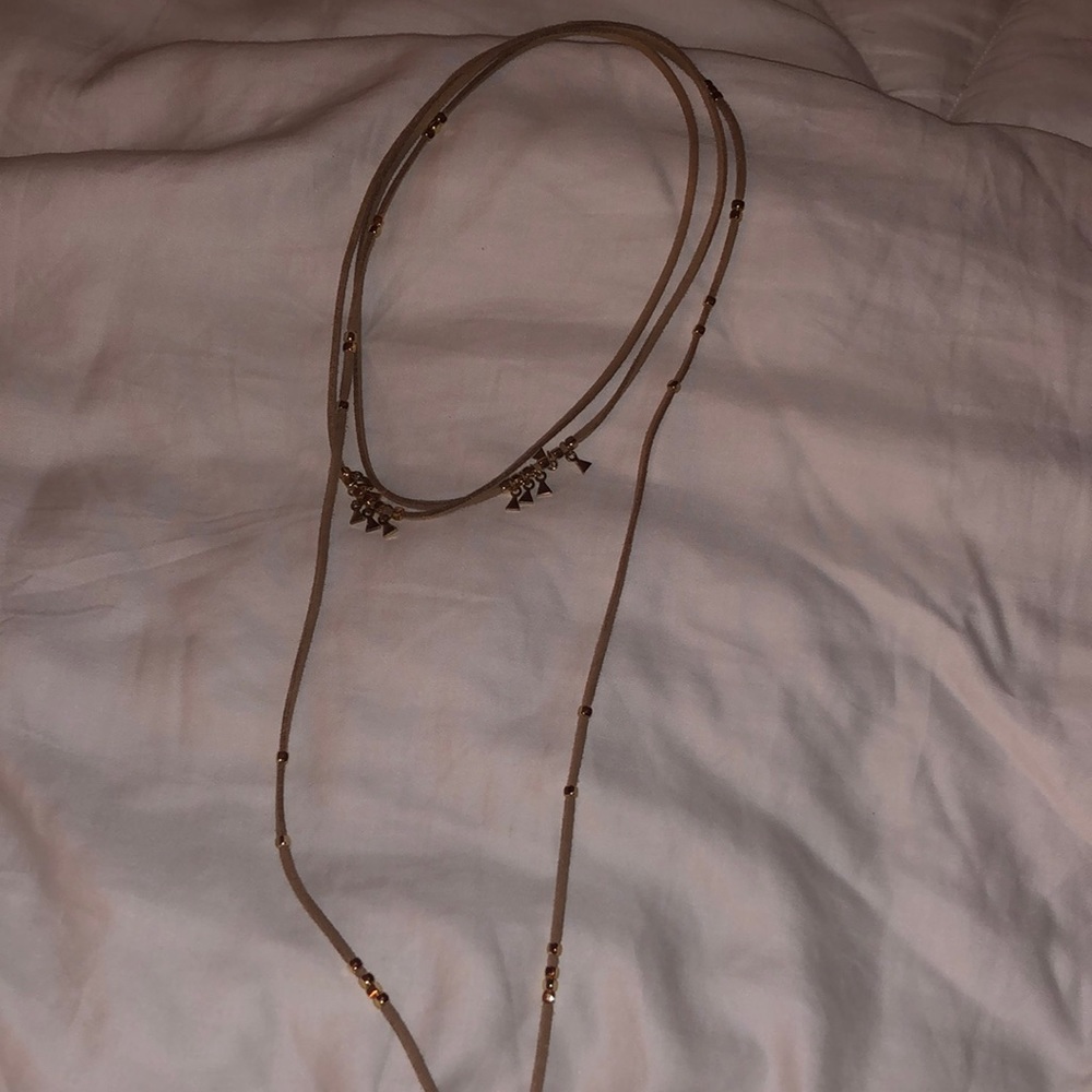 Faux Leather Beaded Choker